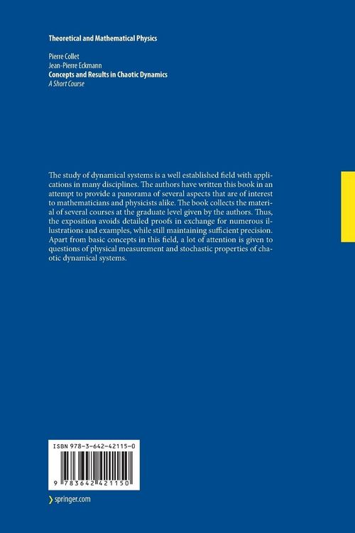Produktbild: Concepts and Results in Chaotic Dynamics: A Short Course