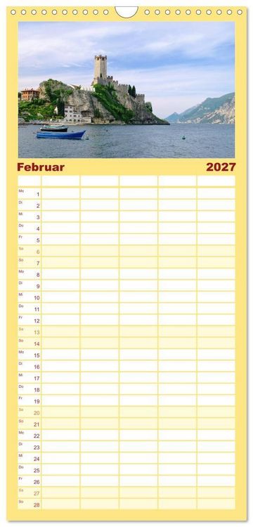 Produktbild: Familienplaner 2027 - Gardasee mit 5 Spalten (Wandkalender, 21 x 45 cm) CALVENDO