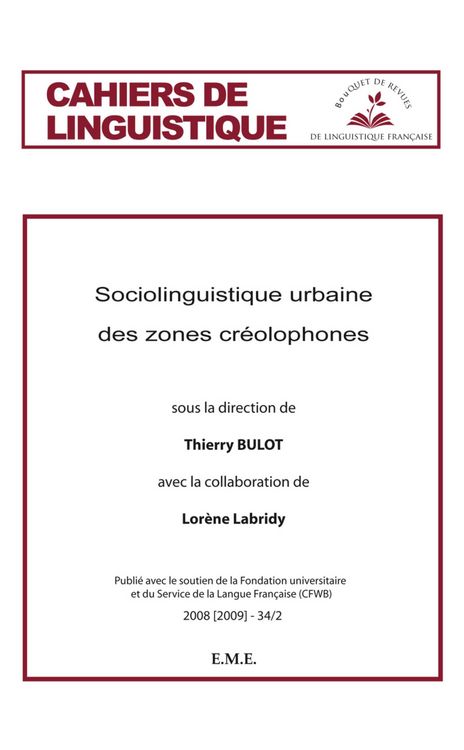 Produktbild: Sociolinguistique urbaine des zones cr&eacute;olophones