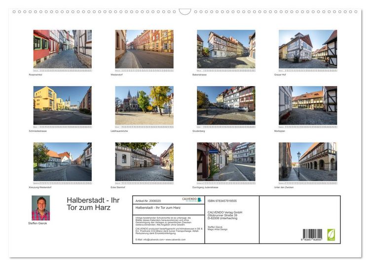Produktbild: Halberstadt - Ihr Tor zum Harz (Wandkalender 2026 DIN A2 quer), CALVENDO Monatskalender