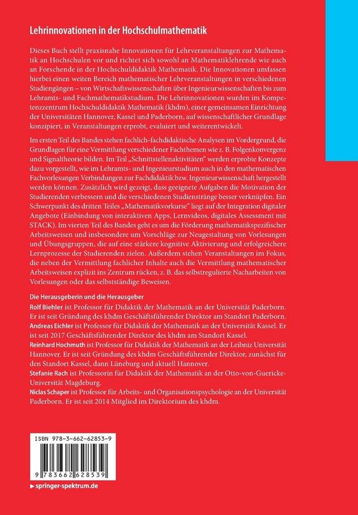 Produktbild: Lehrinnovationen in der Hochschulmathematik