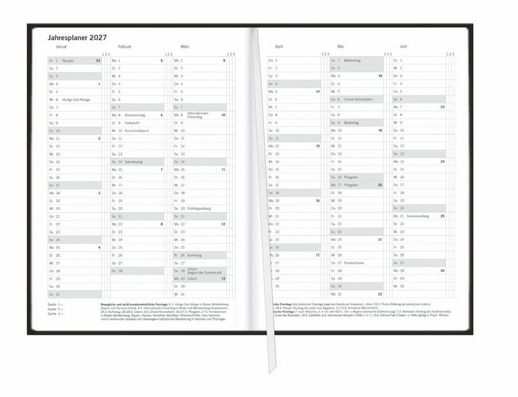 Produktbild: Terminer A5, Leder schwarz 2027