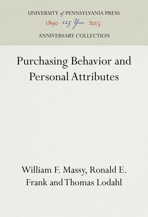Produktbild: Purchasing Behavior and Personal Attributes
