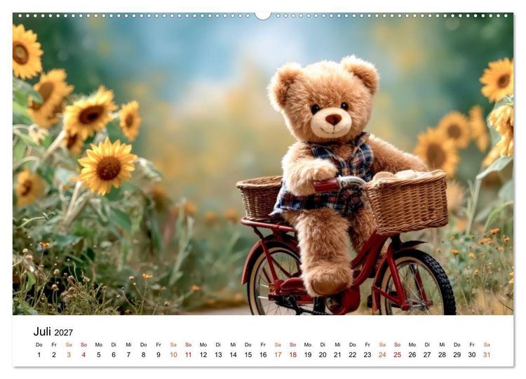 Produktbild: Teddyb&auml;r - klein aber oho (Wandkalender 2027 DIN A2 quer), CALVENDO Monatskalender
