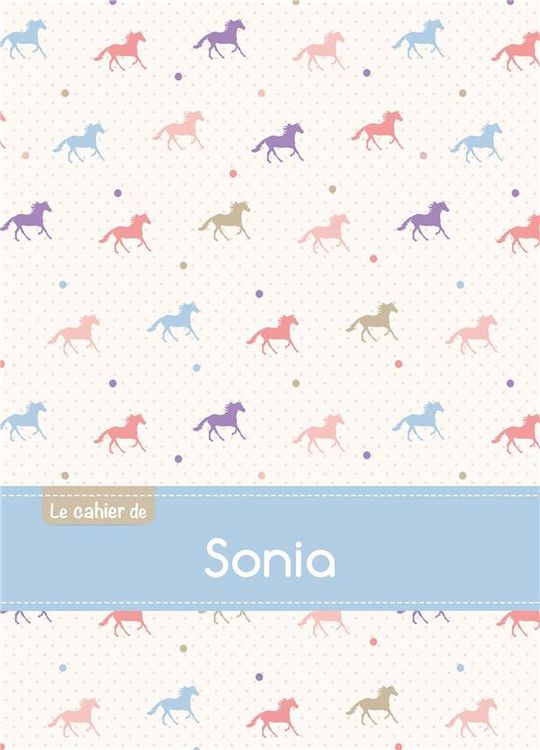 Produktbild: Cahier sonia blanc,96p,a5 chevaux