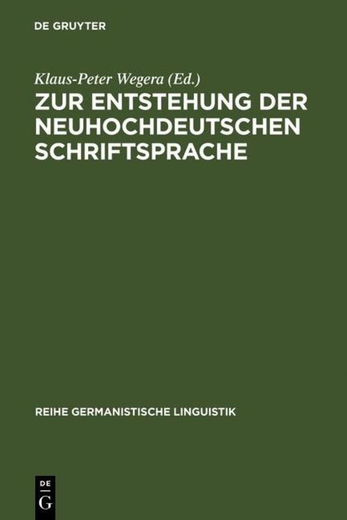 Produktbild: Zur Entstehung der neuhochdeutschen Schriftsprache