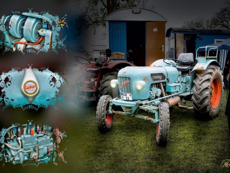 Produktbild: CALVENDO Puzzle Oldtimer Traktor Eicher | 1000 Teile Lege-Gr&ouml;&szlig;e 64x48cm Foto-Puzzle f&uuml;r gl&uuml;ckliche Stunden