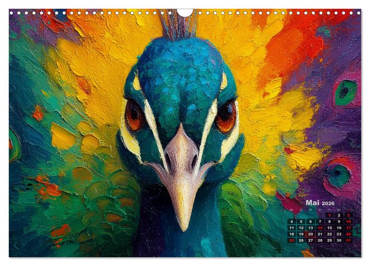 Produktbild: Tiere im Portr&auml;t - Aquarell Tierkalender f&uuml;r die ganze Familie (Wandkalender 2026 DIN A3 quer), CALVENDO Monatskalender