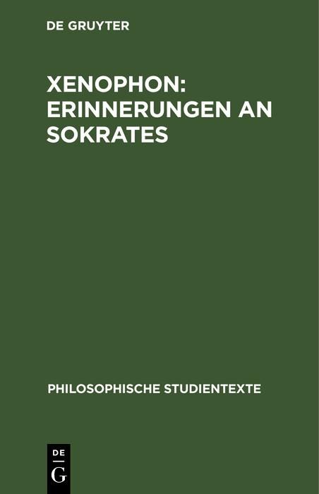 Produktbild: Xenophon: Erinnerungen an Sokrates