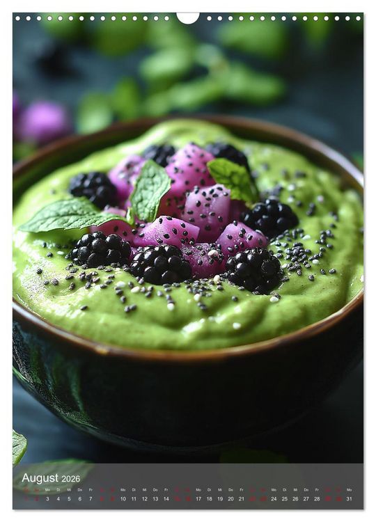 Produktbild: Smoothie Bowls - frisch und fruchtig durchs Jahr (Wandkalender 2026 DIN A3 hoch), CALVENDO Monatskalender