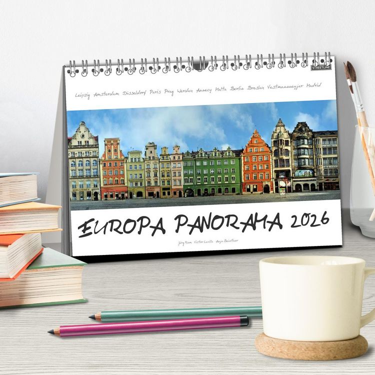 Produktbild: Europa Panorama 2026 (Tischkalender 2026 DIN A5 quer), CALVENDO Monatskalender