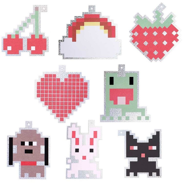 Produktbild: Geschenkanh&auml;nger Futschikato, Pixel, , 8 Stk, 11 x 11,5 cm