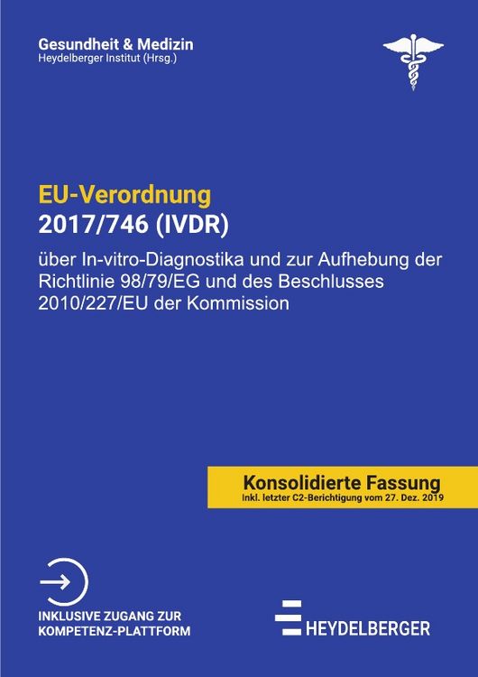 Produktbild: Gesundheit und Medizin / EU-VERORDNUNG 2017/746 (IVDR)