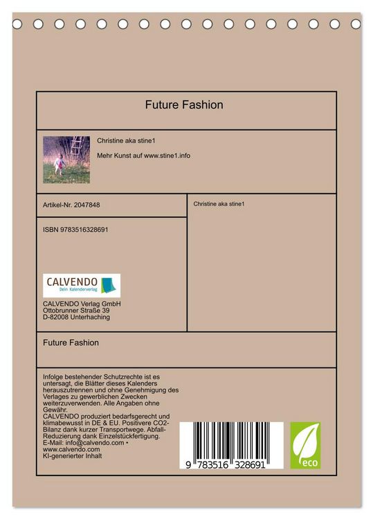 Produktbild: Future Fashion (Tischkalender 2026 DIN A5 hoch), CALVENDO Monatskalender