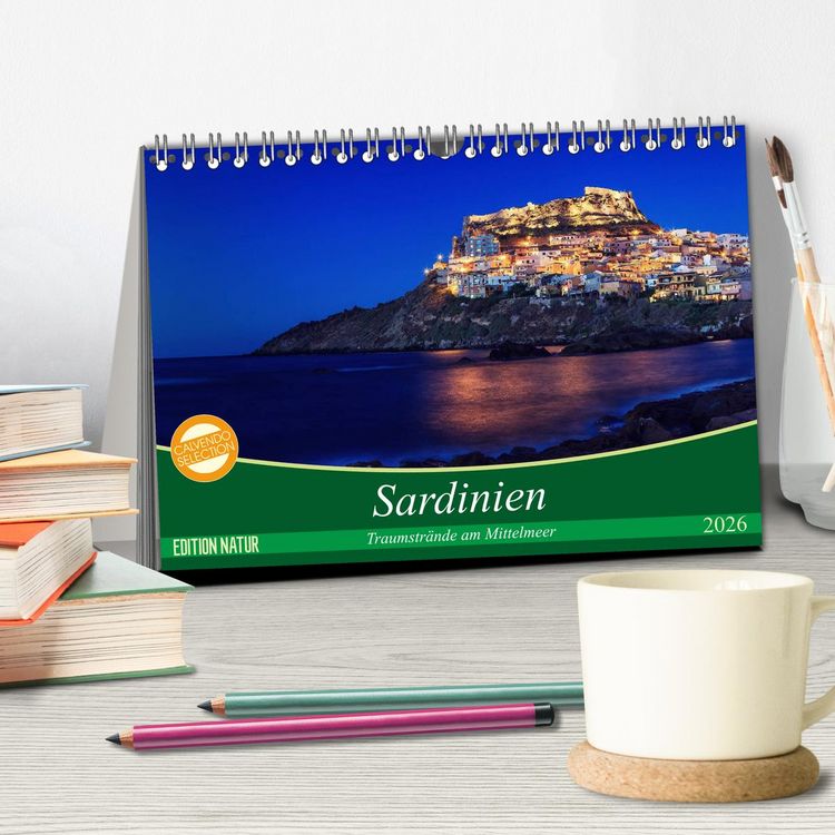 Produktbild: Sardinien - Traumstr&auml;nde am Mittelmeer (Tischkalender 2026 DIN A5 quer), CALVENDO Monatskalender