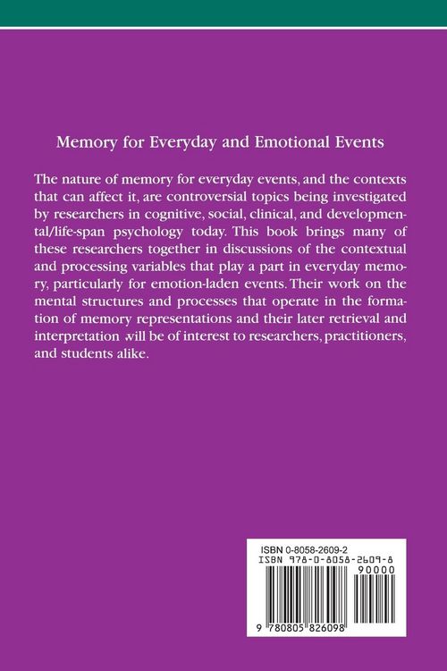 Produktbild: Memory for Everyday and Emotional Events