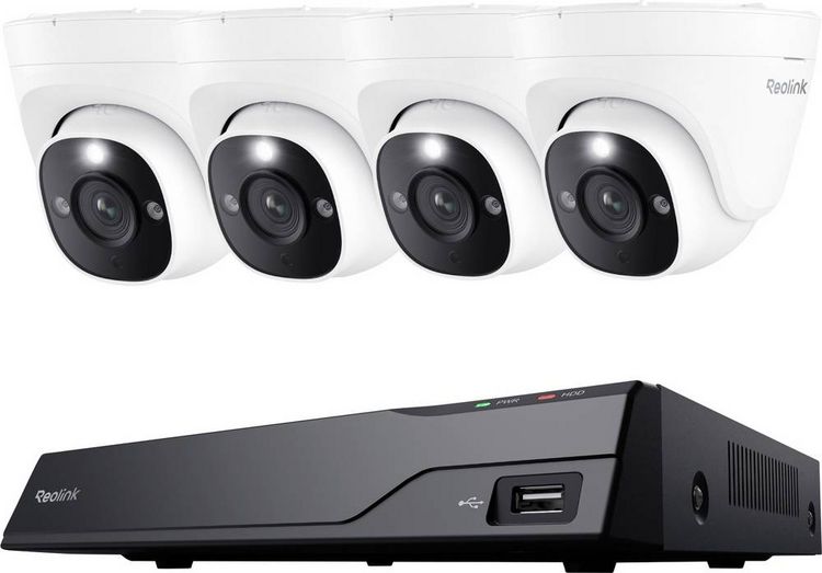Produktbild: Reolink NVS8-8MD4 LAN IP-&Uuml;berwachungskamera-Set 8-Kanal mit 4 Kameras 3840 x 2160 Pixel