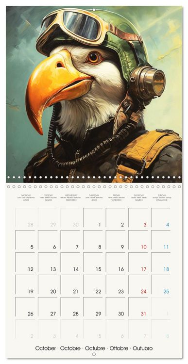 Produktbild: Oiseaux Styl&eacute;s (Calendrier mural carr&eacute; 2026 30x30 cm) Calendrier double avec une page pour vos prises de notes