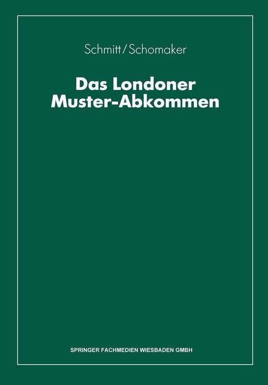 Produktbild: Das Londoner Muster-Abkommen