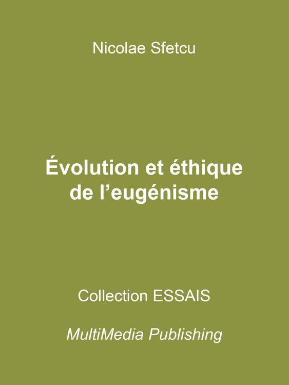 Produktbild: &Eacute;volution et &eacute;thique de l'eug&eacute;nisme