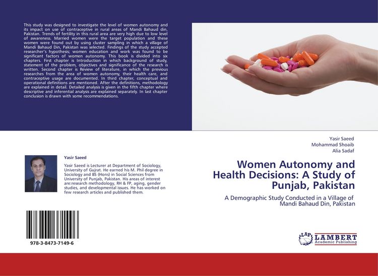 Produktbild: Women Autonomy and Health Decisions: A Study of Punjab, Pakistan