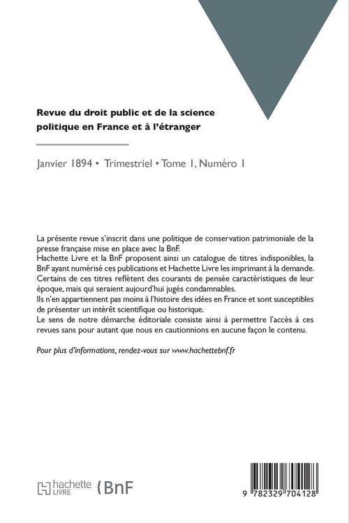 Produktbild: Revue Du Droit Public Et de la Science Politique En France Et &Agrave; l'&Eacute;tranger