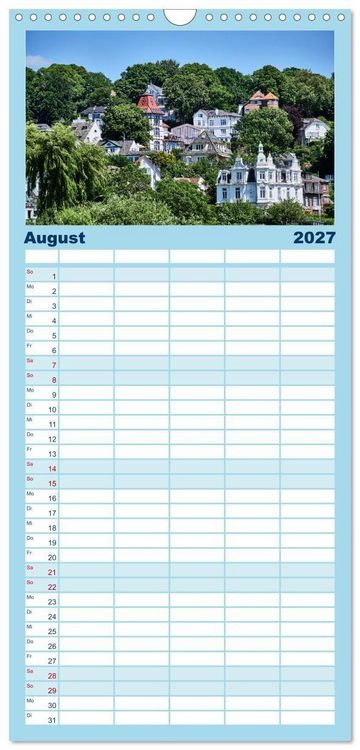 Produktbild: Familienplaner 2027 - Freie Hansestadt Hamburg mit 5 Spalten (Wandkalender, 21 x 45 cm) CALVENDO