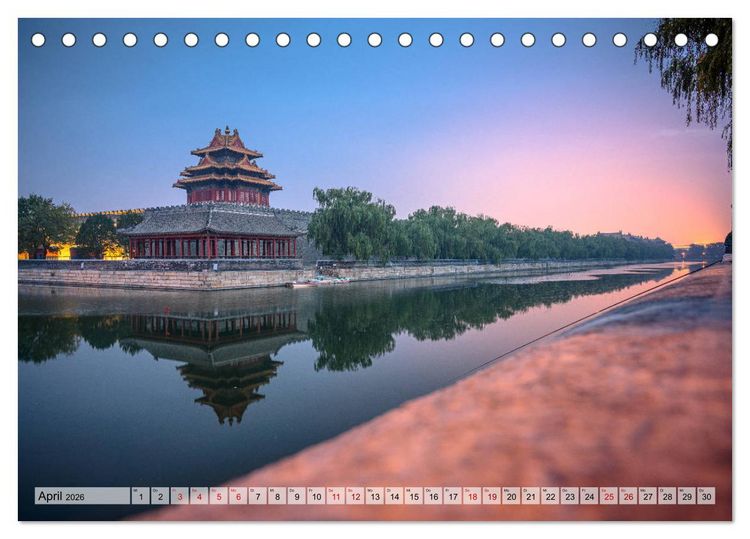 Produktbild: Metropolen Chinas - Peking, Shanghai, Hongkong (Tischkalender 2026 DIN A5 quer), CALVENDO Monatskalender