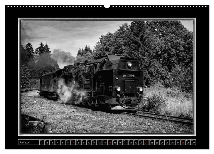 Produktbild: Nostalgie Dampf (hochwertiger Premium Wandkalender 2026 DIN A2 quer), Kunstdruck in Hochglanz