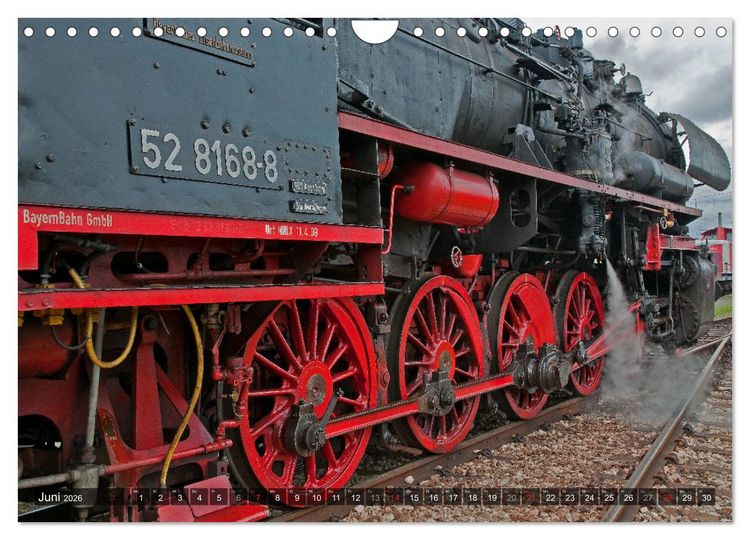 Produktbild: Unter Dampf - Eisenbahnromantik aus vergangener Zeit (Wandkalender 2026 DIN A4 quer), CALVENDO Monatskalender
