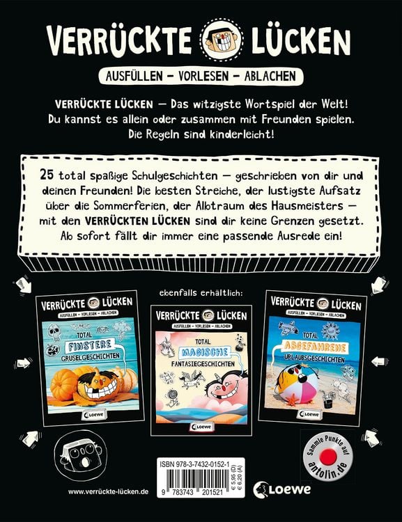 Produktbild: Verr&uuml;ckte L&uuml;cken - Total spa&szlig;ige Schulgeschichten