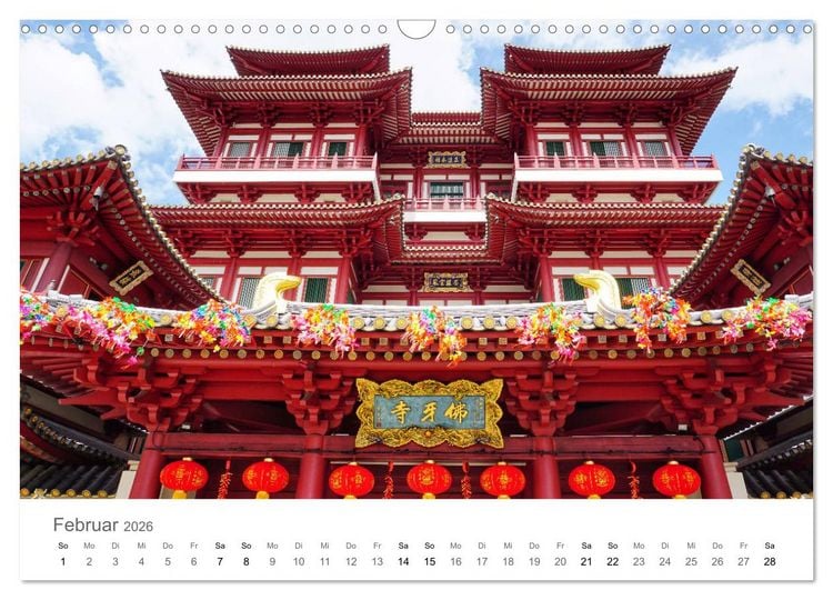 Produktbild: Singapur (Wandkalender 2026 DIN A3 quer), CALVENDO Monatskalender