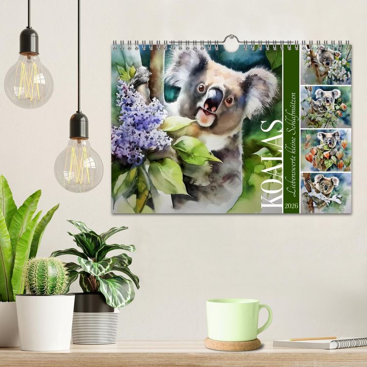 Produktbild: Koalas, liebenswerte kleine Schlafm&uuml;tzen (Wandkalender 2026 DIN A4 quer), CALVENDO Monatskalender