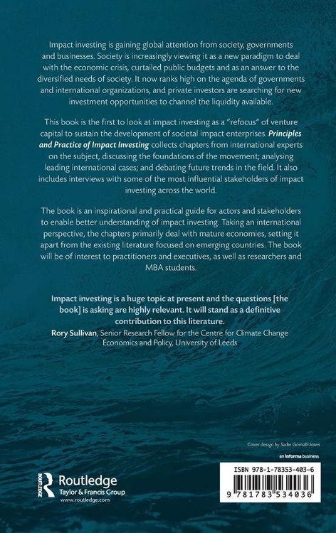 Produktbild: Principles and Practice of Impact Investing