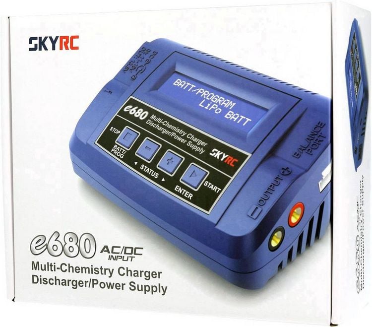 Produktbild: SKYRC e680 Modellbau-Multifunktionsladeger&auml;t 8A LiPo, LiFePO, LiIon, LiHV, NiMH, NiCd, Blei