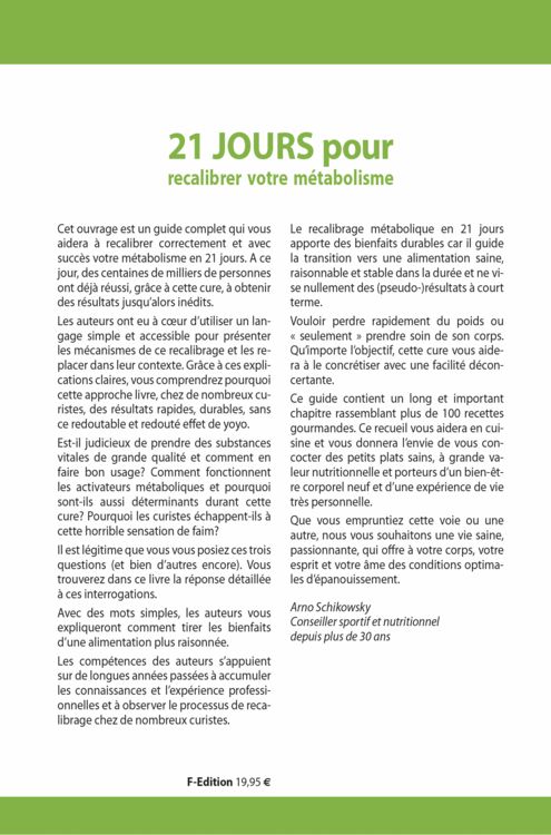 Produktbild: 21 jours pour recalibrer votre m&eacute;tabolisme - La Cure Originale -