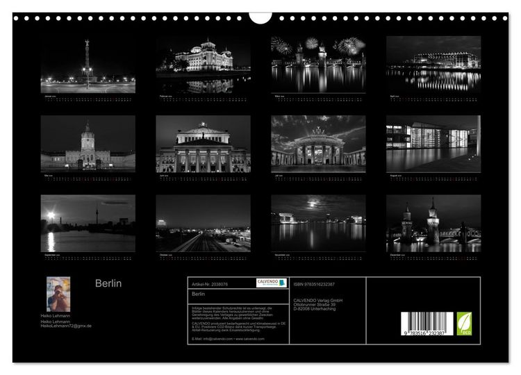 Produktbild: Berlin (Wandkalender 2026 DIN A3 quer), CALVENDO Monatskalender