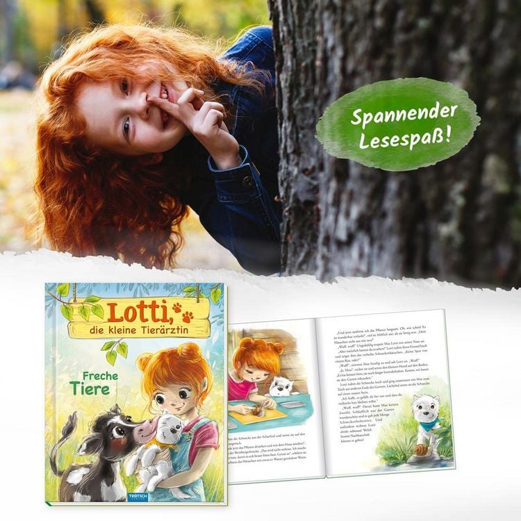 Produktbild: TR&Ouml;TSCH - Lotti, die kleine Tier&auml;rztin "Freche Tiere" | Liebevoll illustriertes Kinderbuch &uuml;ber Lotti und ihre tierischen Patienten. Kinderbuch &uuml;ber Umgang mit Tieren | Ab 6 Jahren