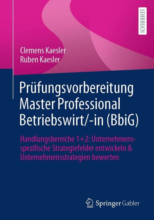 Produktbild: Pr&uuml;fungsvorbereitung Master Professional Betriebswirt/-in (BbiG)