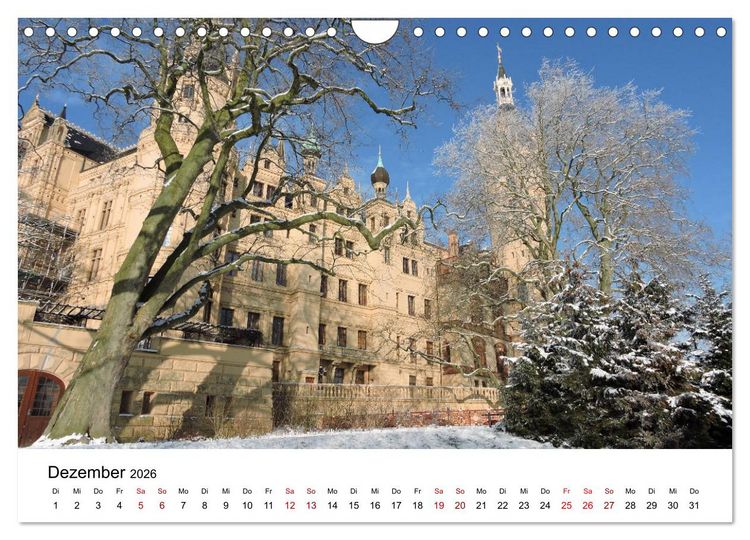 Produktbild: Schwerin - Landeshauptstadt von Mecklenburg-Vorpommern (Wandkalender 2026 DIN A4 quer), CALVENDO Monatskalender