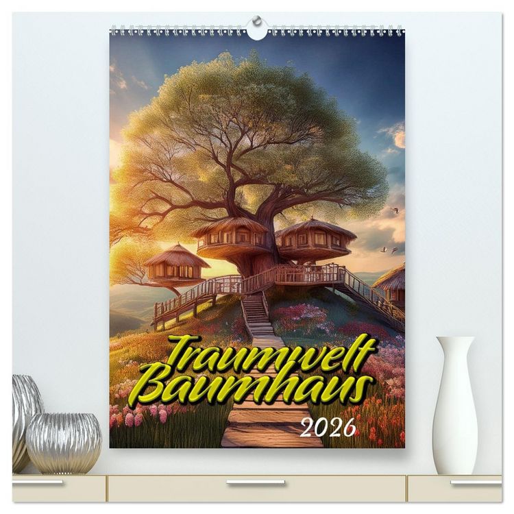 Produktbild: Traumwelt Baumhaus (hochwertiger Premium Wandkalender 2026 DIN A2 hoch), Kunstdruck in Hochglanz