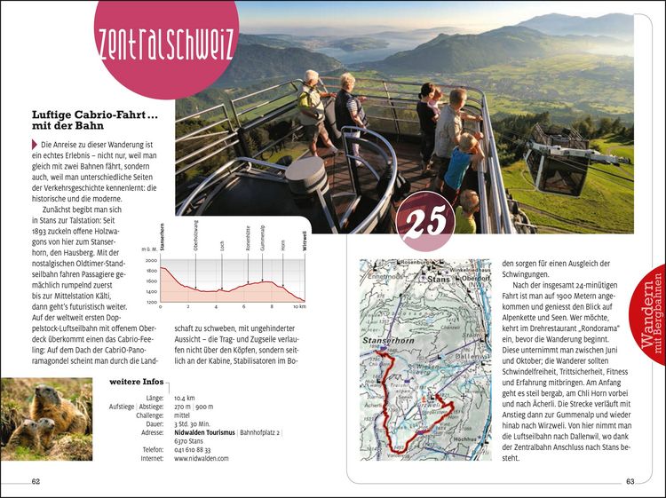 Produktbild: K&uuml;mmerly+Frey Erlebnis Schweiz Wandern mit Bergbahnen - Wanderf&uuml;hrer