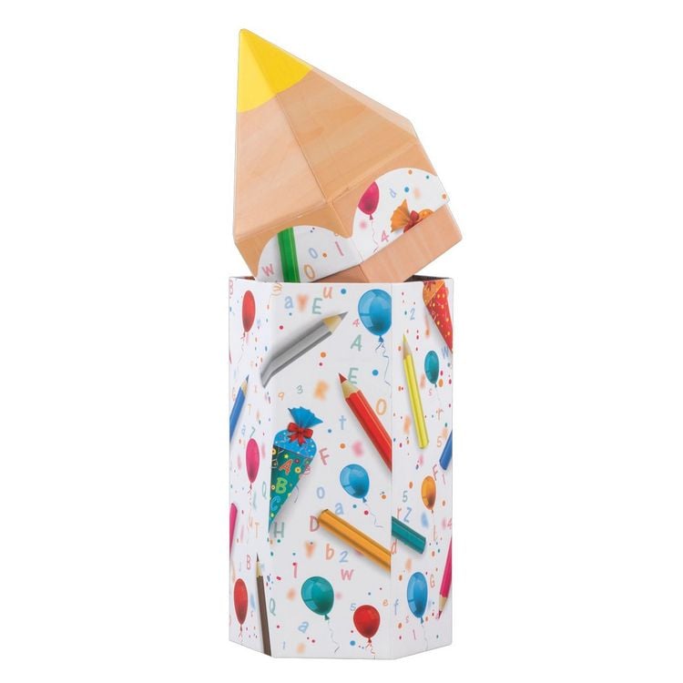 Produktbild: Idena Geschenkbox Stiftform Schult&uuml;te 10x27x9cm