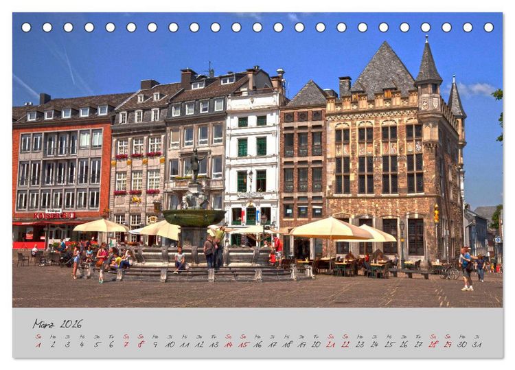 Produktbild: Aachen Die Kaiserstadt (Tischkalender 2026 DIN A5 quer), CALVENDO Monatskalender