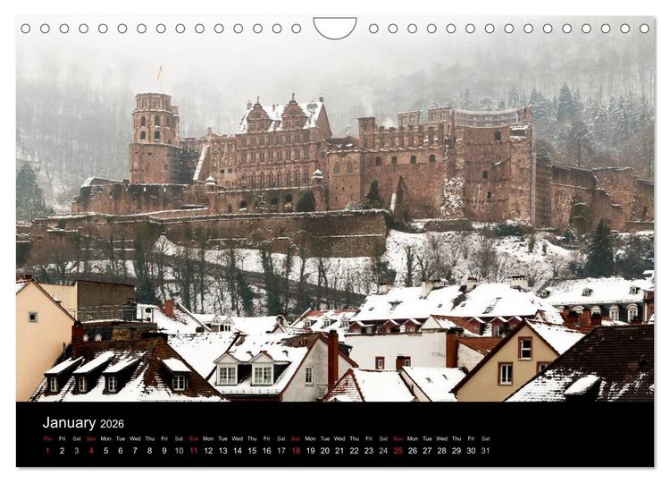 Produktbild: Heidelberg - Views of a City (Wall Calendar 2026 DIN A4 landscape), CALVENDO 12 Month Wall Calendar
