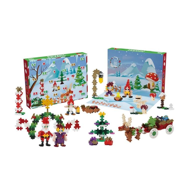 Produktbild: PLUS PLUS - Adventskalender Plus-Plus Weihnachtsdorf