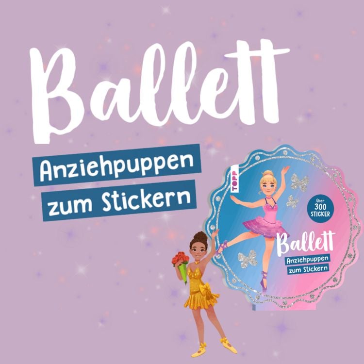 Produktbild: Stickerbuch: Anziehpuppen zum Stickern. Ballett