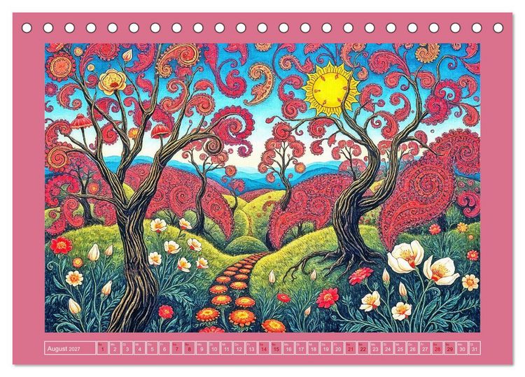 Produktbild: Topografie der Fantasie (Tischkalender 2027 DIN A5 quer), CALVENDO Monatskalender