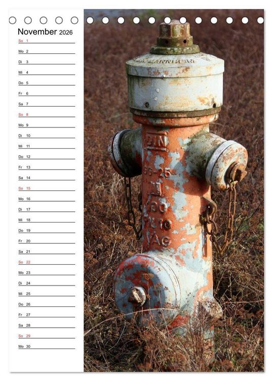Produktbild: Nostalgie Hydranten (Tischkalender 2026 DIN A5 hoch), CALVENDO Monatskalender