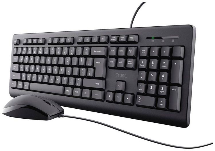 Produktbild: Trust TKM-250 Kabelgebunden Tastatur, Maus-Set Deutsch, QWERTZ Schwarz
